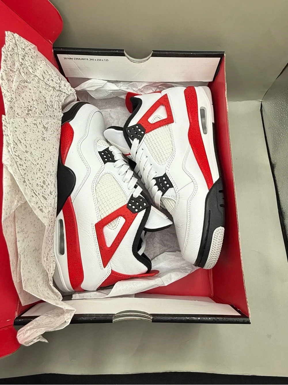 Authentic 2023 Jordan 4 Retro Mid Red Cement Men Size 9.5 Very Clean